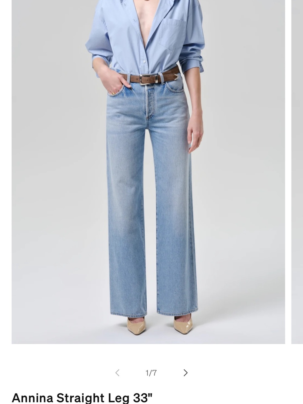 COH Annina Straight Leg Jeans - Light Blue 25/ 32 inseam
